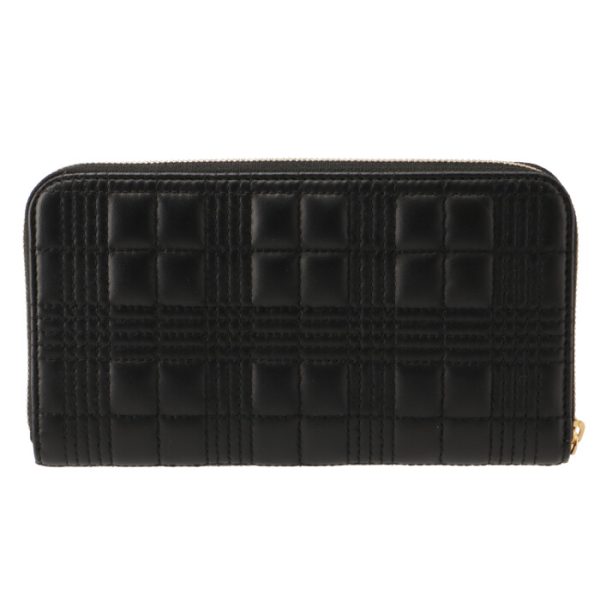 8049285 2 BURBERRY Round Zip Wallet Lola Quilted Black