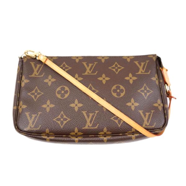 80498 1 Louis Vuitton Pochette Accessoire Monogram Clutch Bag Brown