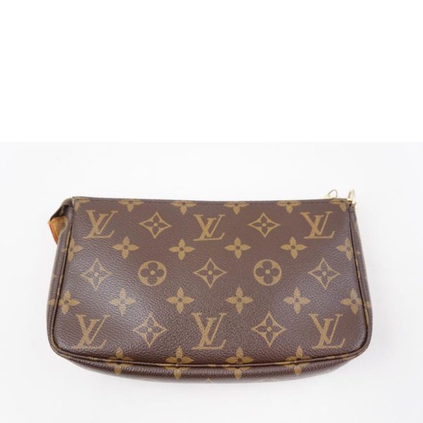 80498 2 Louis Vuitton Pochette Accessoire Monogram Clutch Bag Brown