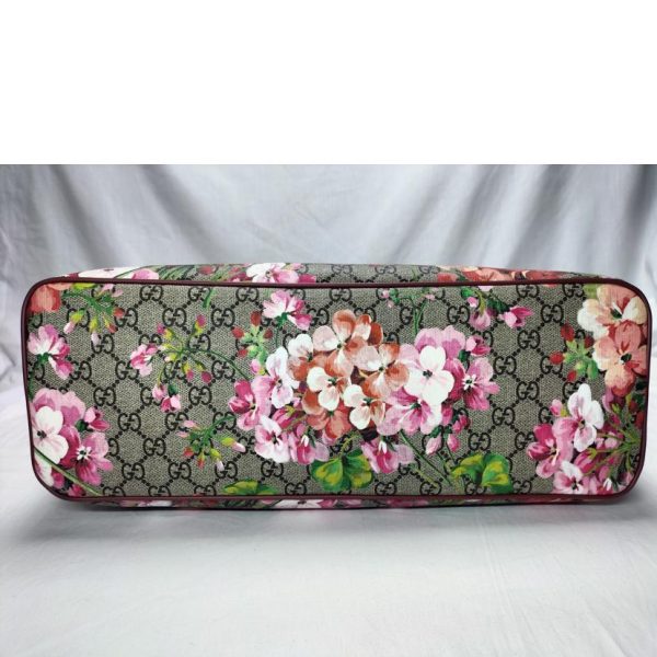 80501 3 Gucci GG Blooms Rose Floral Print 2Way Shoulder Bag Beige