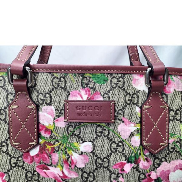 80501 8 Gucci GG Blooms Rose Floral Print 2Way Shoulder Bag Beige