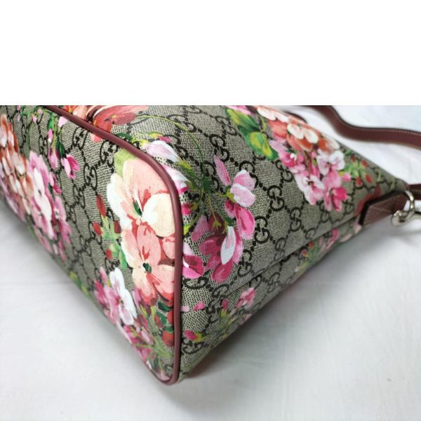 80501 9 Gucci GG Blooms Rose Floral Print 2Way Shoulder Bag Beige