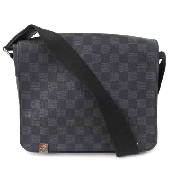 80538 1 Louis Vuitton District PM Damier Graphite Messenger Bag Black