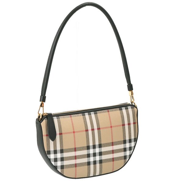 8058006 a1189 BURBERRY Vintage Check Olympia Pouch One Shoulder Bag Beige