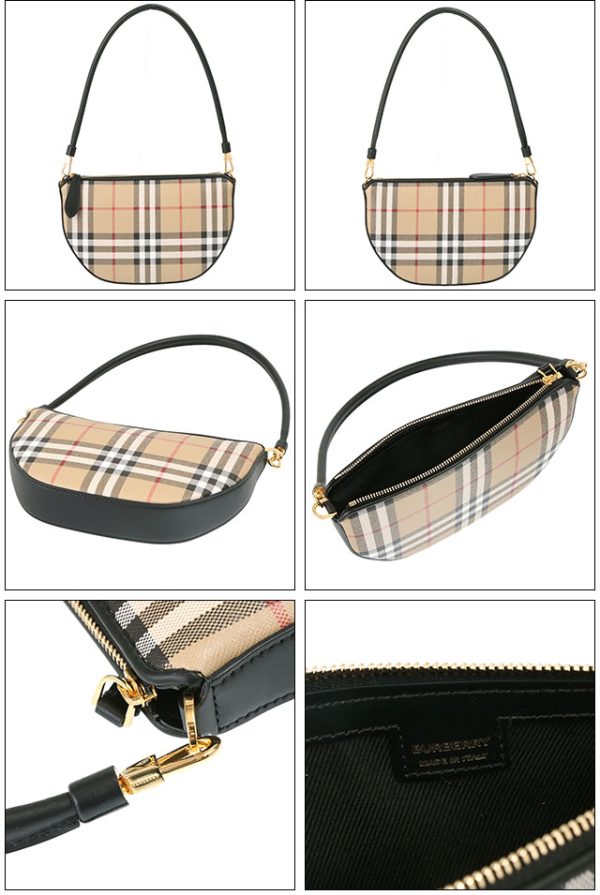 8058006 a1189 2 BURBERRY Vintage Check Olympia Pouch One Shoulder Bag Beige