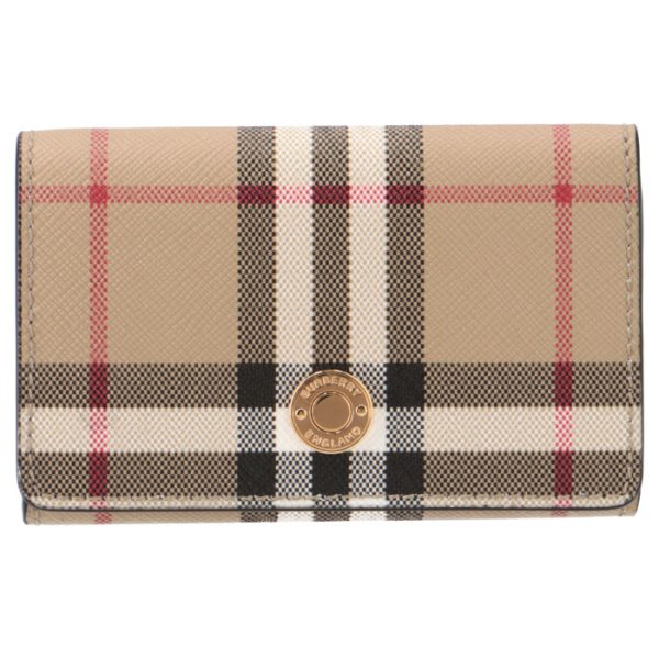 8058470 1 BURBERRY Tri fold Wallet Vintage Check Small