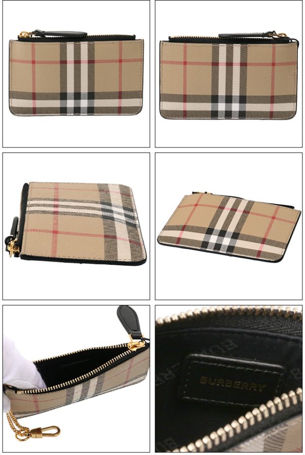 8058472 a7026 2 BURBERRY KELBROOK Check Case with Strap Pouch Case Beige Black