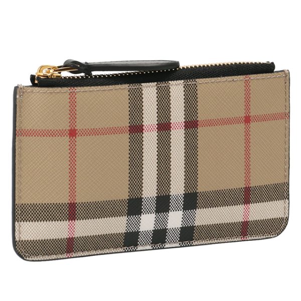 8058472 a7026 BURBERRY KELBROOK Check Case with Strap Pouch Case Beige Black