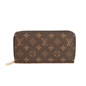 80619 1 Gucci Trifold Wallet Leather GG Supreme Canvas BeigeEbony