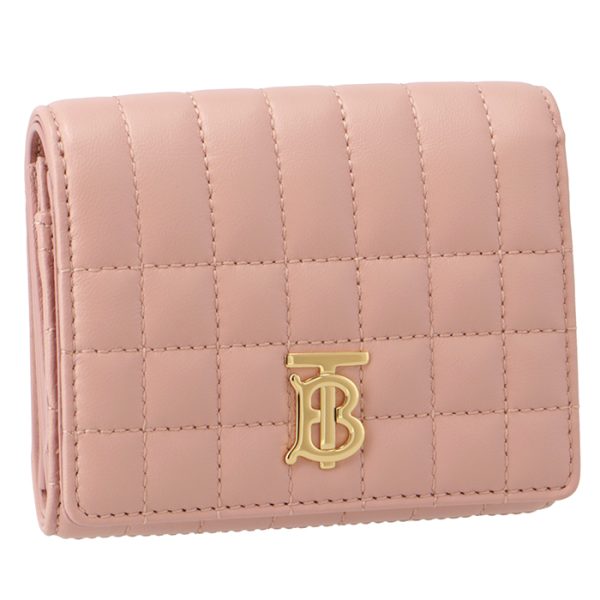 8062369 BURBERRY Tri fold Wallet Quilted Laura Pink