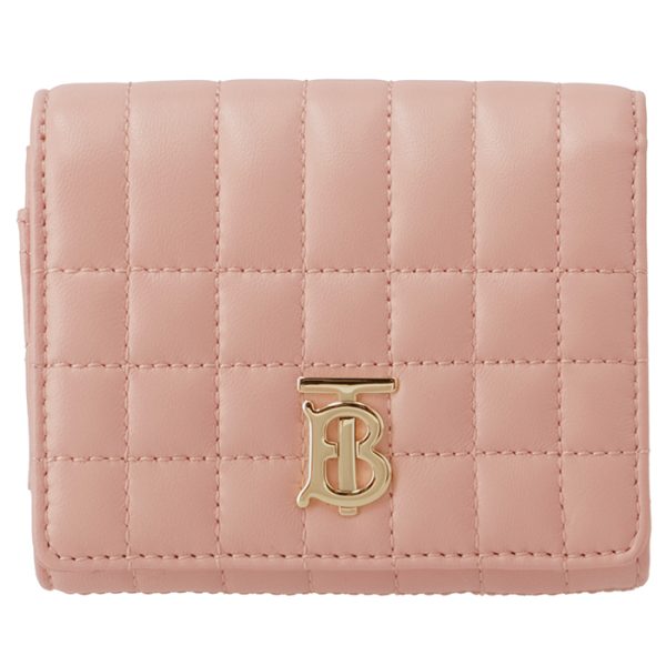 8062369 1 BURBERRY Tri fold Wallet Quilted Laura Pink