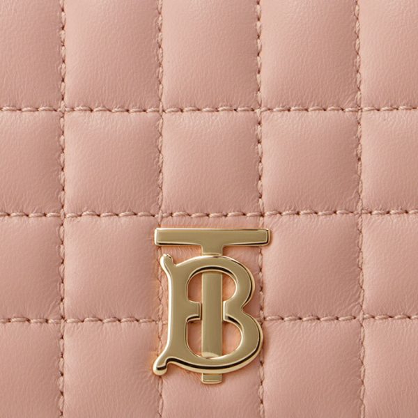 8062369 3 BURBERRY Tri fold Wallet Quilted Laura Pink