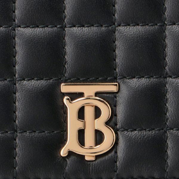 8062372 3 BURBERRY Tri fold Wallet Lola Quilted Black