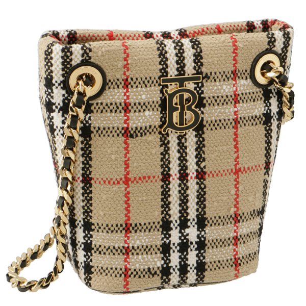 8063074 BURBERRY Chain Bag Laura Boucle Beige