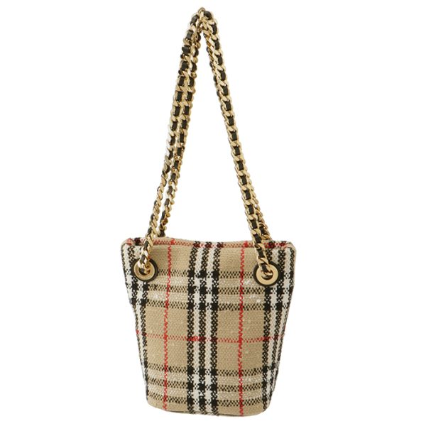 8063074 2 BURBERRY Chain Bag Laura Boucle Beige