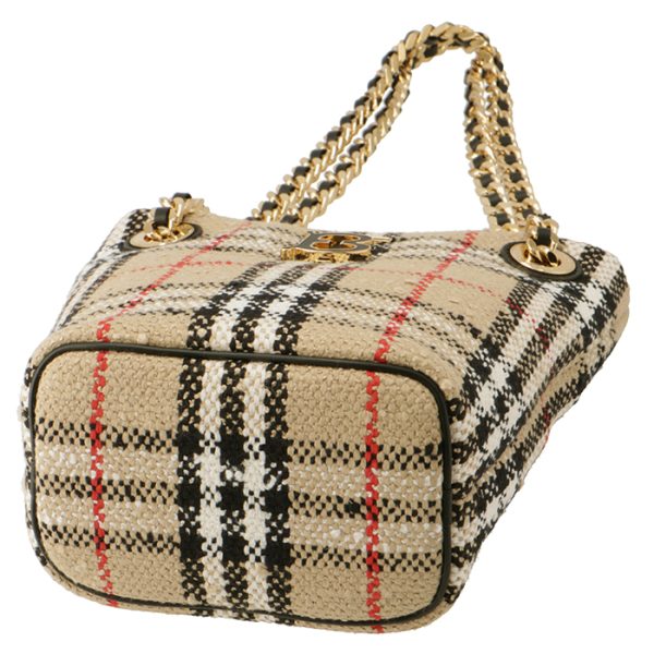 8063074 3 BURBERRY Chain Bag Laura Boucle Beige