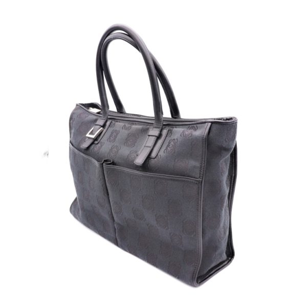 807113007148 2 Loewe Canvas Leather Tote Bag Black