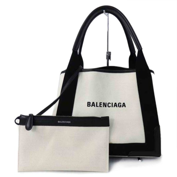 80729 1 Balenciaga Navy Cabas Bag Black