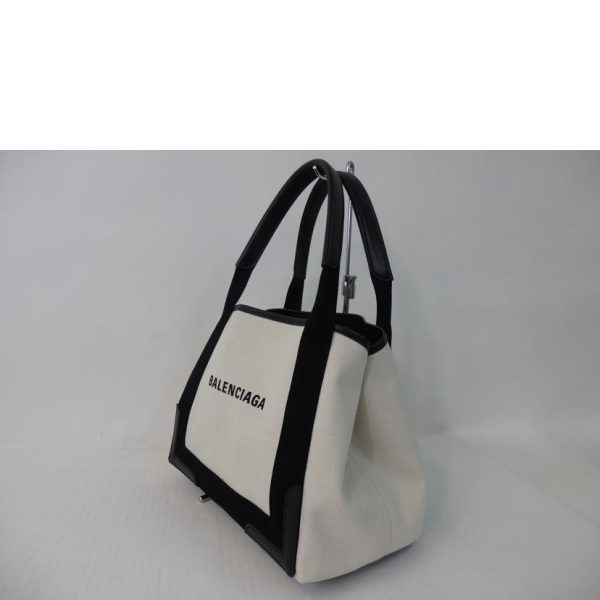 80729 3 Balenciaga Navy Cabas Tote Bag Black