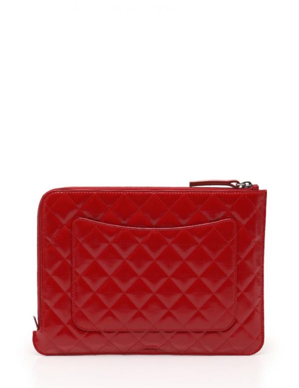 808053002058 3 Chanel Matelasse Clutch Bag Enamel Red