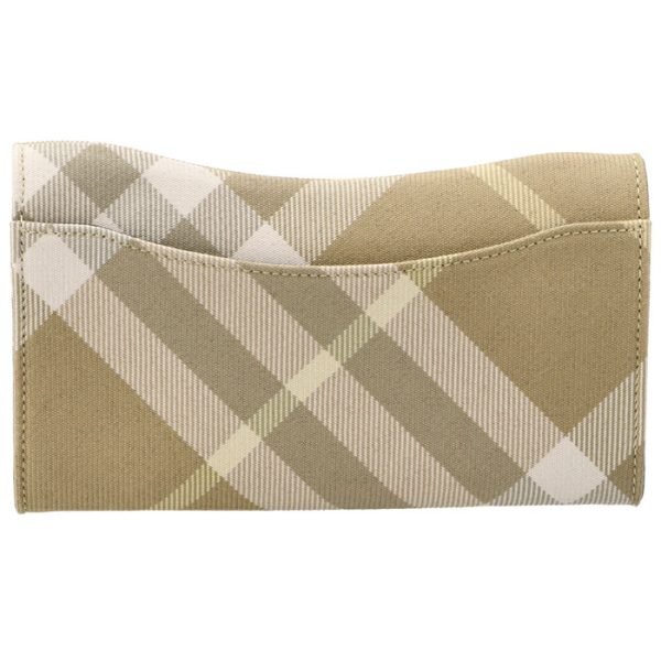 8081786 2 BURBERRY Rocking Horse Long Wallet Bifold Check Beige