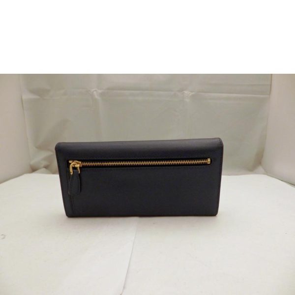 80869 2 PRADA Saffiano Long Wallet Black