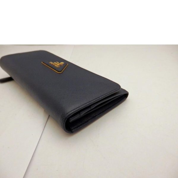 80869 3 PRADA Saffiano Long Wallet Black