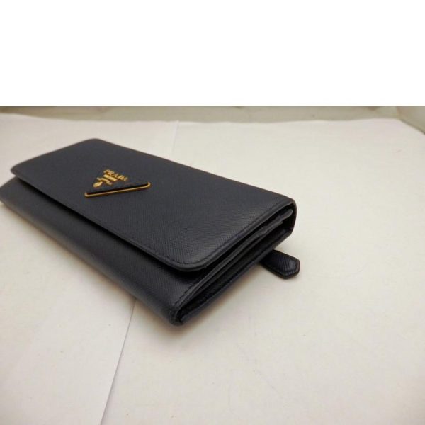 80869 4 PRADA Saffiano Long Wallet Black