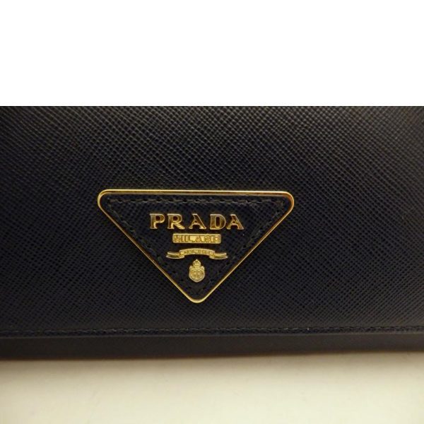 80869 5 PRADA Saffiano Long Wallet Black