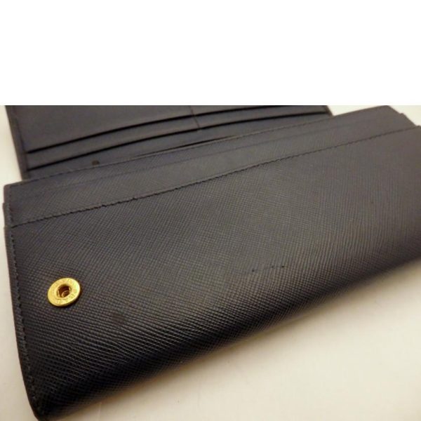 80869 8 PRADA Saffiano Long Wallet Black