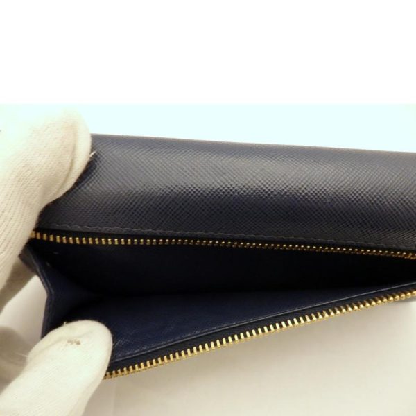 80869 9 PRADA Saffiano Long Wallet Black