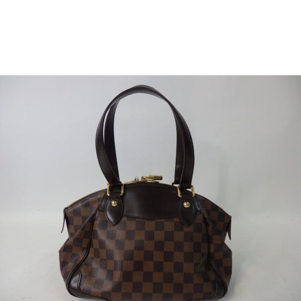 80972 2 Louis Vuitton Verona PM Damier Handbag Ebene Brown