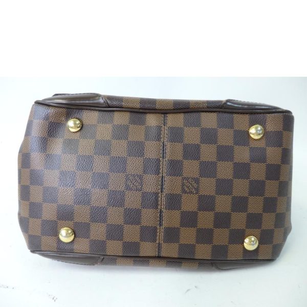 80972 4 Louis Vuitton Verona PM Damier Handbag Ebene Brown