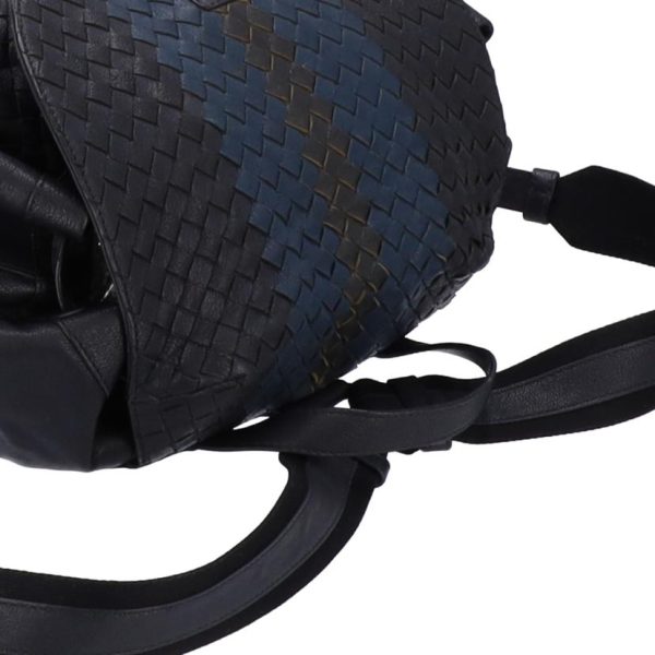 80999 4 Bottega Veneta Intrecciato Club Fumé Backpack Black