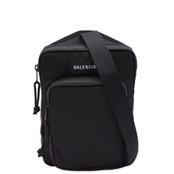 81 3150747 black Balenciaga Explorer Cross Body Messenger Bag Black