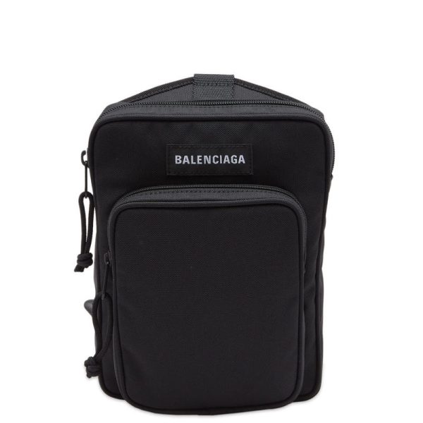 81 3150747 black 1 Balenciaga Explorer Cross Body Messenger Bag Black