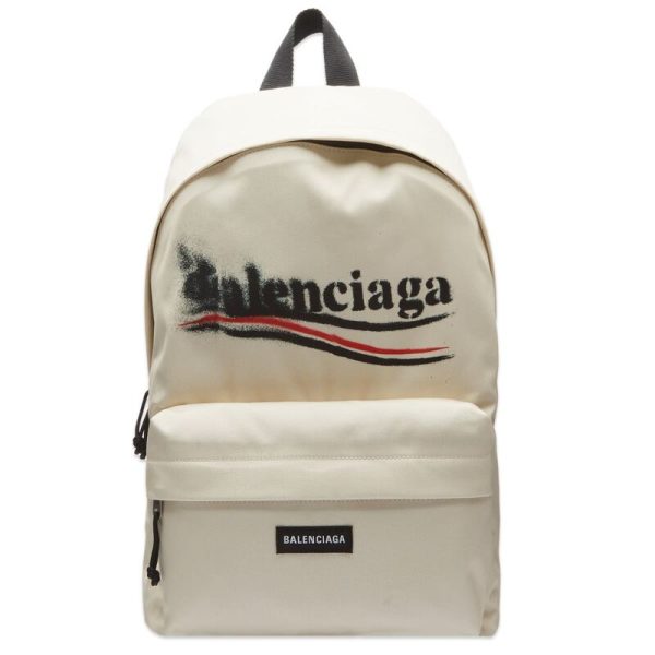 81 3971757 ecru Balenciaga Political Campaign Explorer Backpack Ecru