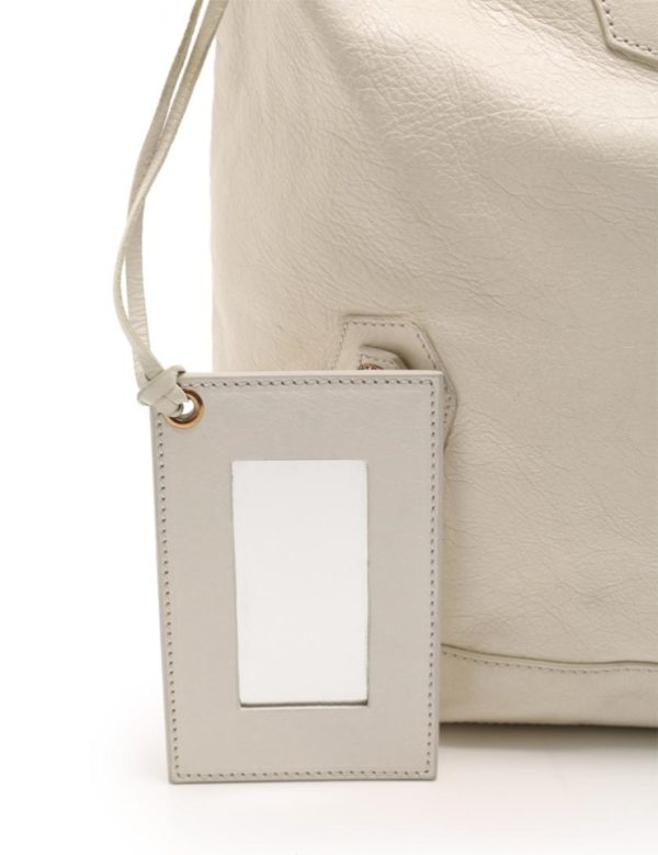 811091007127 8 Balenciaga The Giant Day Leather Shoulder Bag Ivory