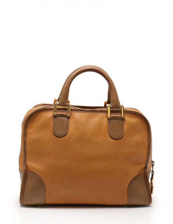 811091007128 3 Loewe Amazona Leather Handbag Brown Camel