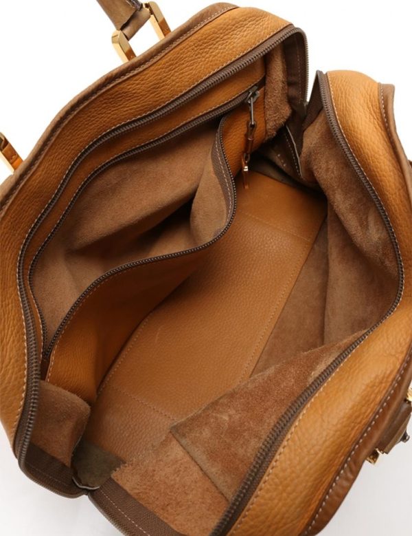 811091007128 5 Loewe Amazona Leather Handbag Brown Camel