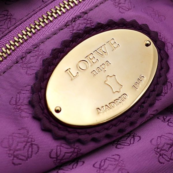 811123002115 8 Loewe Viento Leather Shoulder Bag Purple