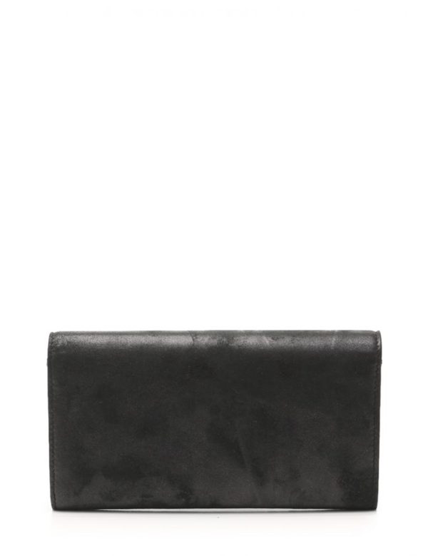 812123007183 3 Chanel Long Wallet Leather Black Here Mark