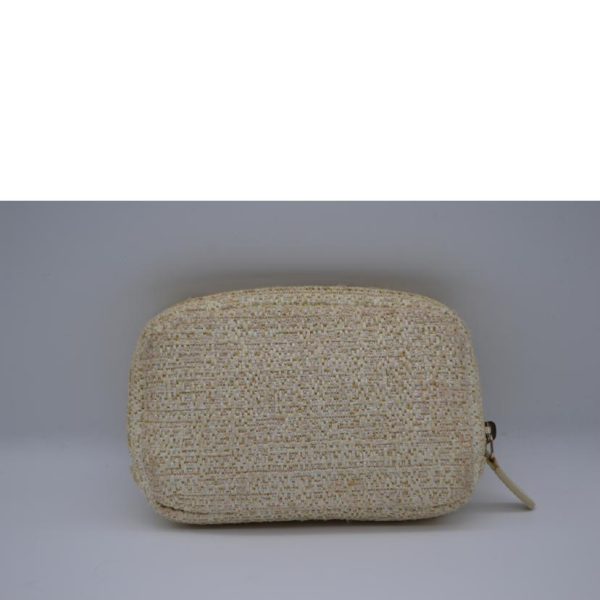 81261 2 Chanel Deauville Cosmetic Pouch Beige