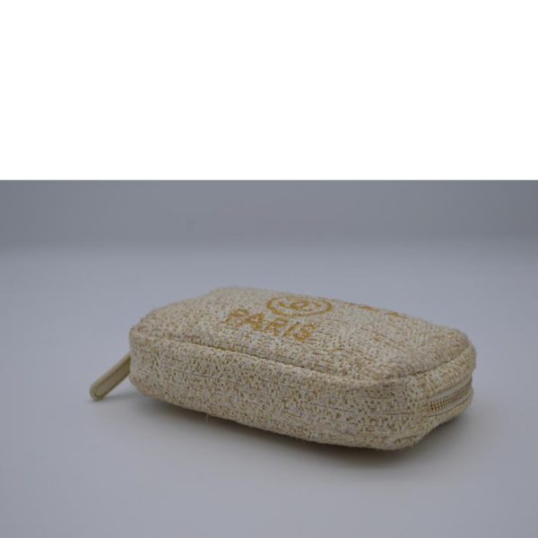 81261 3 Chanel Deauville Cosmetic Pouch Beige