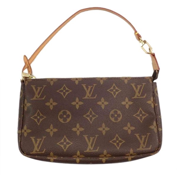 81294 1 Louis Vuitton Pochette Accessoire Monogram Clutch Bag Brown