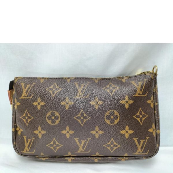 81294 2 Louis Vuitton Pochette Accessoire Monogram Clutch Bag Brown