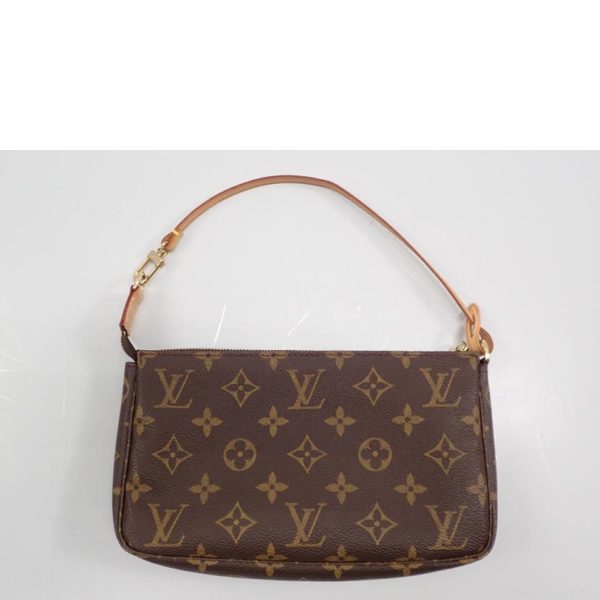 81294 2 Louis Vuitton Pochette Accessoire Monogram Clutch Bag Brown