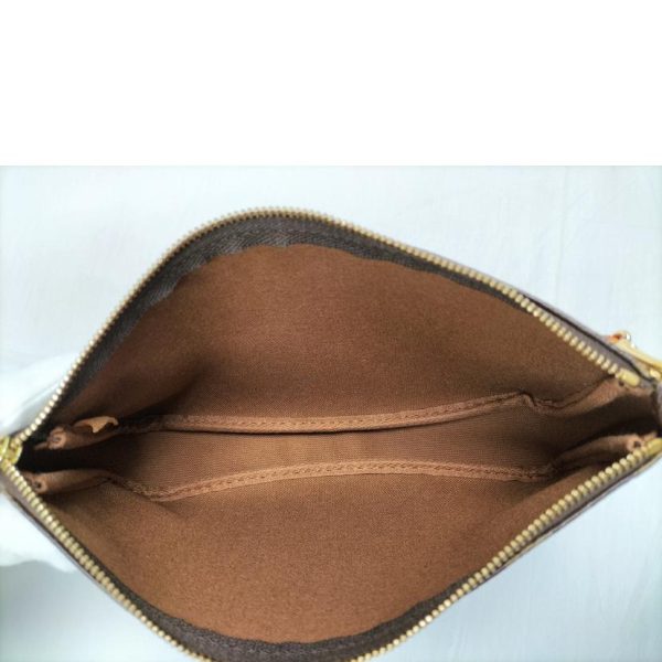 81294 6 Louis Vuitton Pochette Accessoire Monogram Clutch Bag Brown