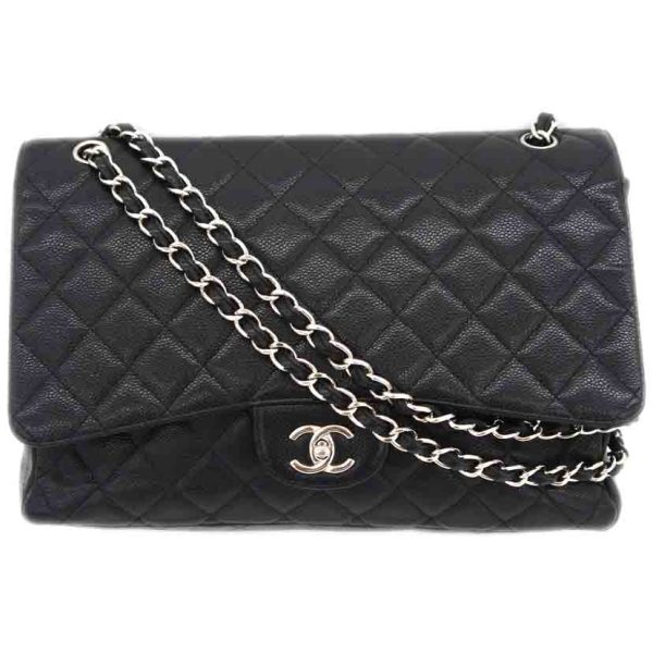 81317 1 Chanel Caviar Skin Big Matelassé Bag Black