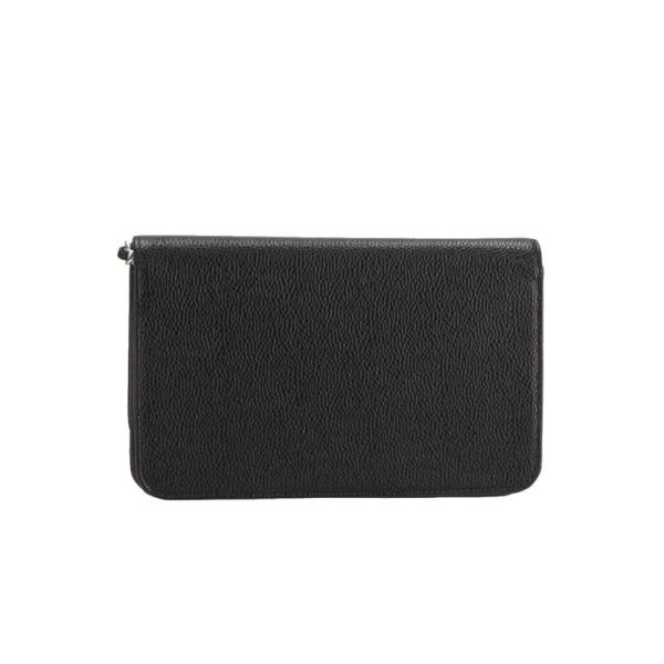 81331 2 Chanel Cocomark Caviar Chain Wallet Black